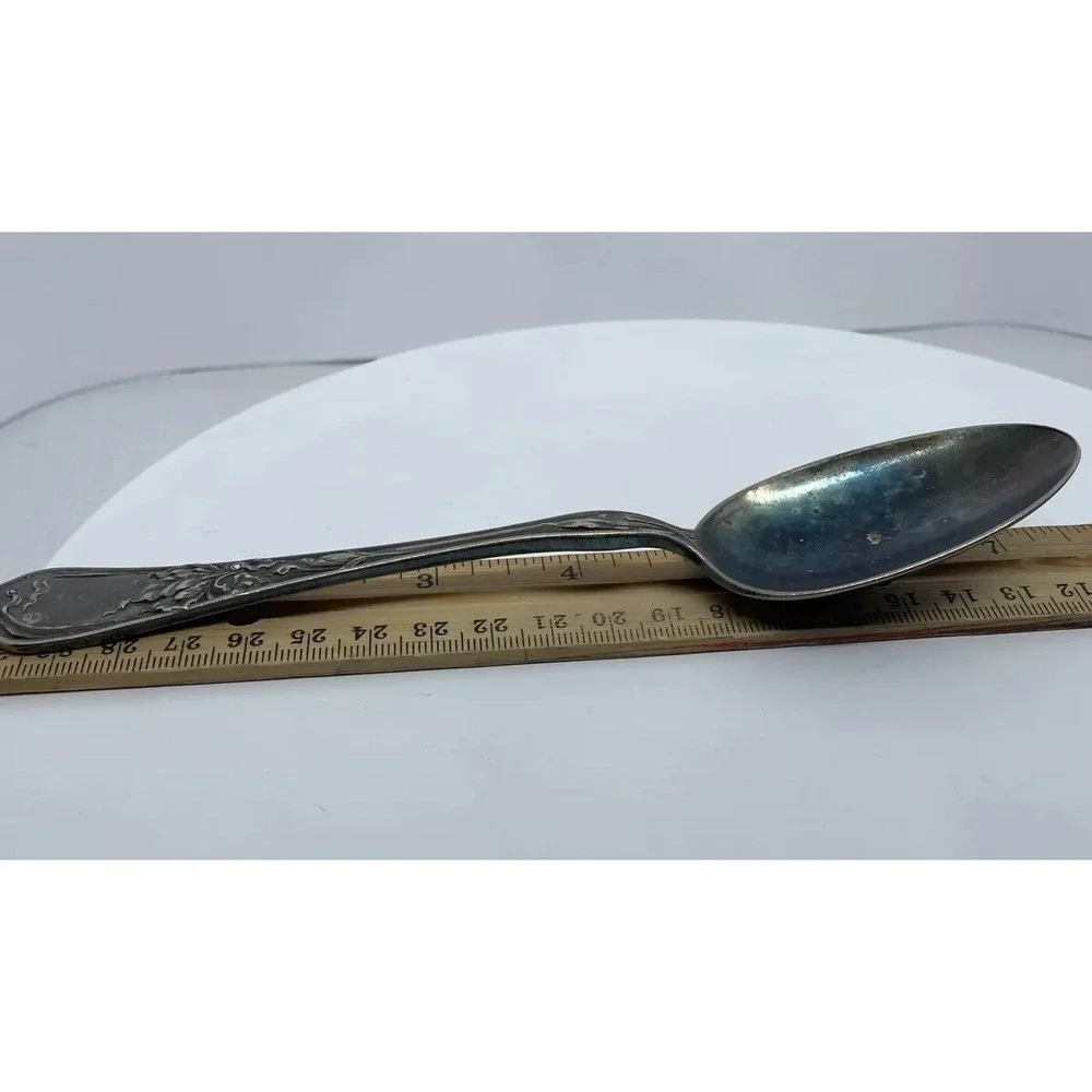 Vintage Wallace Antique Sterling Silver Plated Serving Spoon 71/4